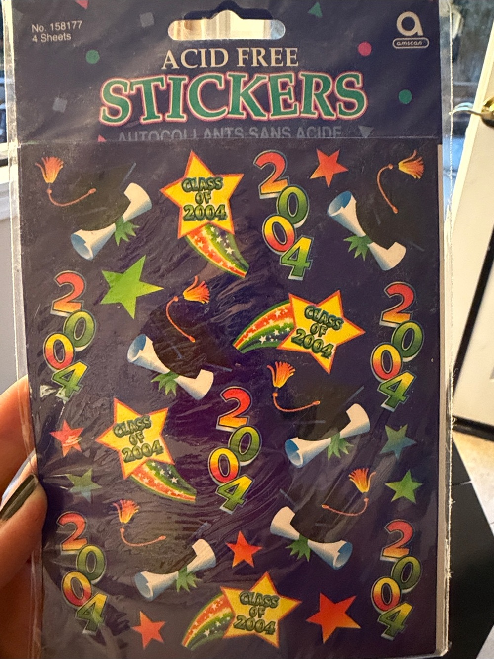 Acid Free Stickers - 2004 Graduation Multicolor Sheet